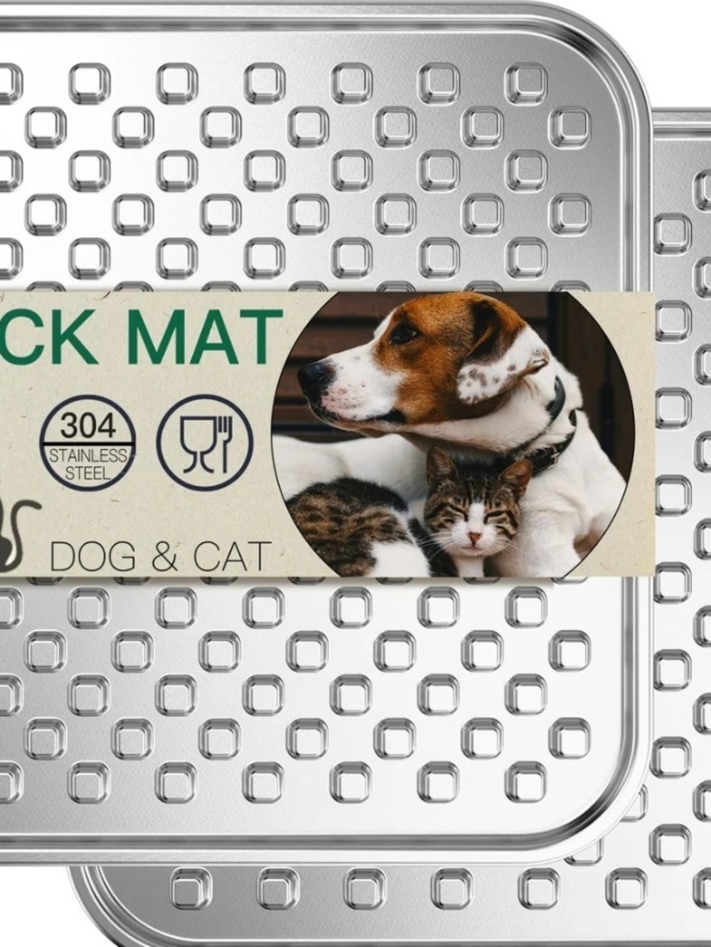 Stainless Steel Pet Food Lick Mat - Great For Anxiety And Slow Down Their Eating